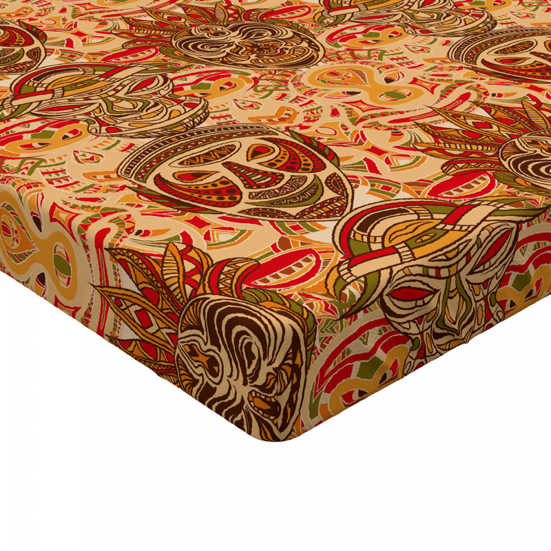 Microfiber Abstract Fitted Sheet, Full/Double Fitted Sheet