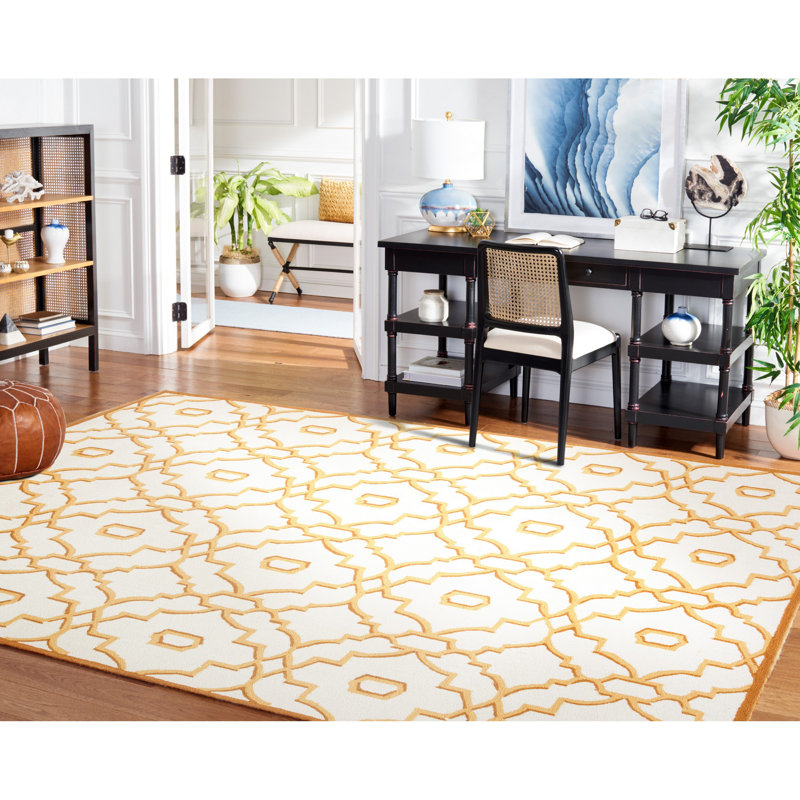 Maeve Hand Hooked Performance Geometric Rug, Rectangle 8' x 10'