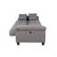 Canapé-lit convertible en microfibre grise avec fonction ajustable, rangement dissimulé et coussins assortis pour une chambre moderne et un espace de vie contemporain