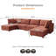 Canapé d'angle convertible modulable 6 places Nestora avec rangement intégré-134185579
