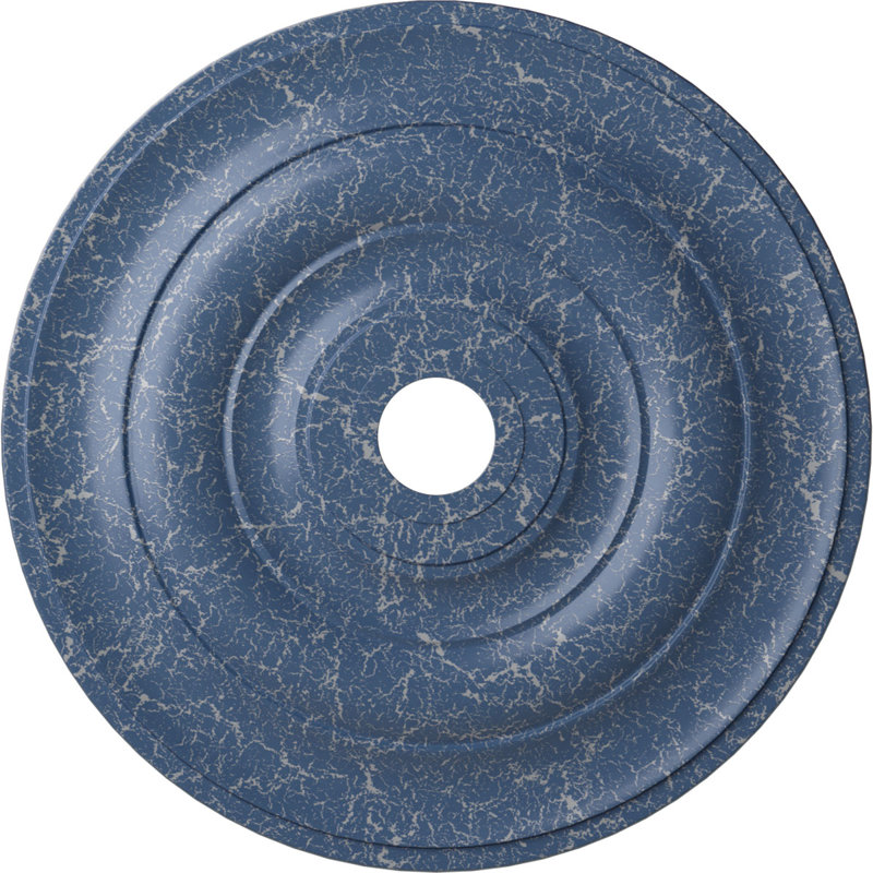 Endurathane Jefferson Ceiling Medallion, 26 1/2"OD x 3 5/8"ID x 1 1/2"P (Fits Canopies up to 5"), Hand-Painted Americana Crackle Finish