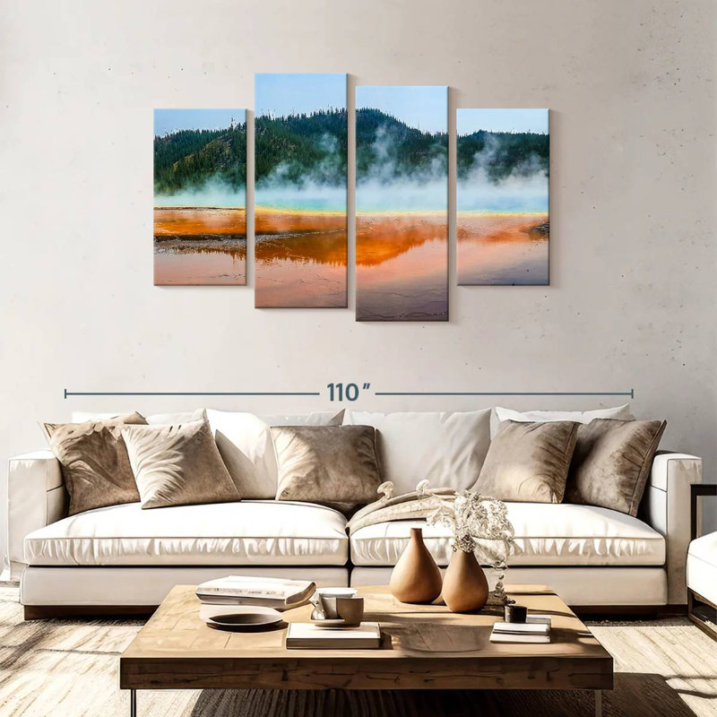 Alvord Hot Spring At Yellowstone, 48" H x 75" W