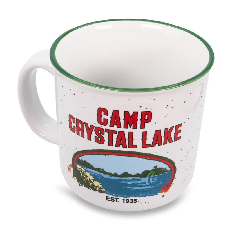 Tasse de camping en céramique «Le vendredi 13e» Crystal Lake | Peut contenir 20 onces