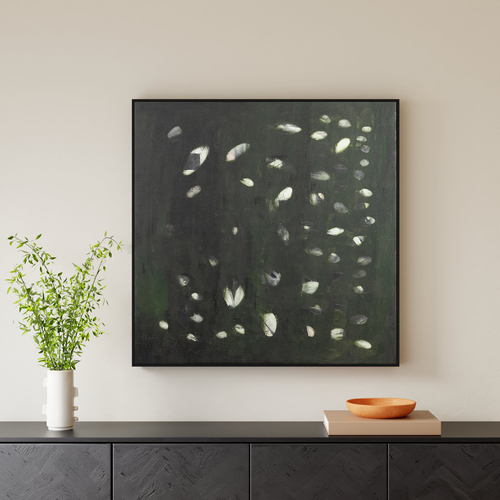 Eloi "Verde Oculus" Painting by Jamie Beckwith, 40" H x 40" W
