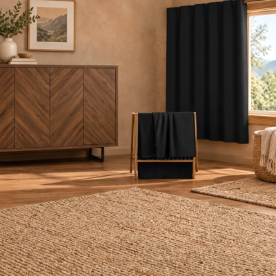 Rideau occultant portable de 157 x 57 pouces avec tissu 100 % occultant, détachable sur mesure ; ce store intérieur temporaire sans perçage bloque le soleil et assombrit les pièces pour les chambres, les chambres d'enfants, les véhicules récréatifs ou les voyages.