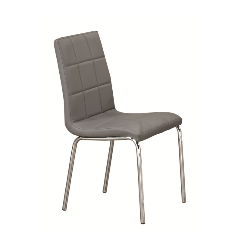 Chaise de salle à manger rembourrée Loyce, Gris