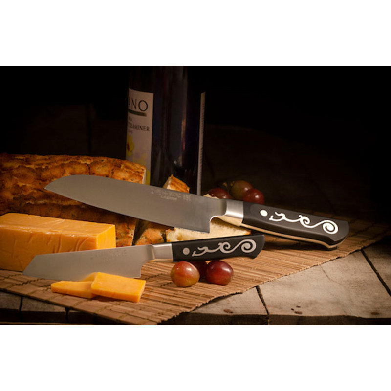I.O. SHEN Master Grade Oriental 2 Kitchen Knife Set, Santoku Knife, Paring Knife, Sharp Knife Set for Everyday Use