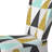 Gold Glitter Geometric - Velvet Upholstered Patterned Accent Side Chair