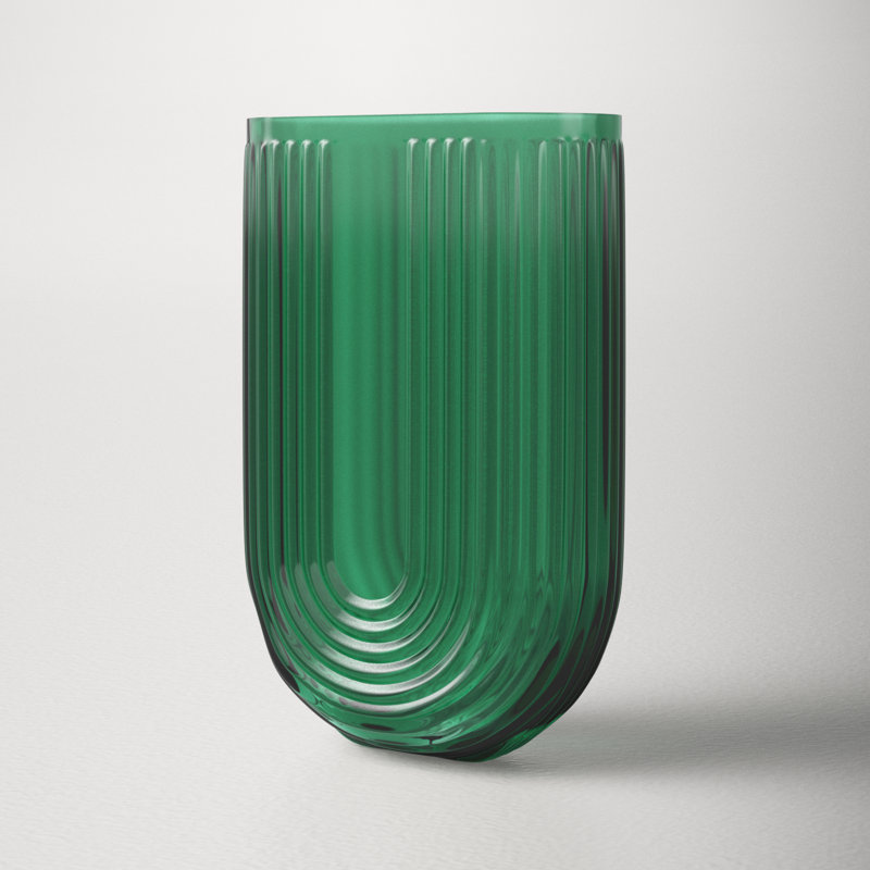 Atla Glass Table Vase, 7.5" H x 5" W x 2.5" D