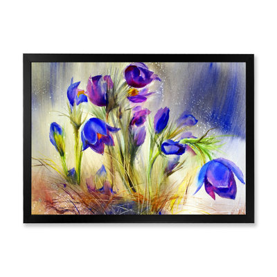 «Beautiful Blue Spring Flowers», reproduction de cadre photo sur toile