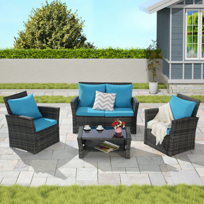 4 Pieces Outdoor Patio Furniture Sets