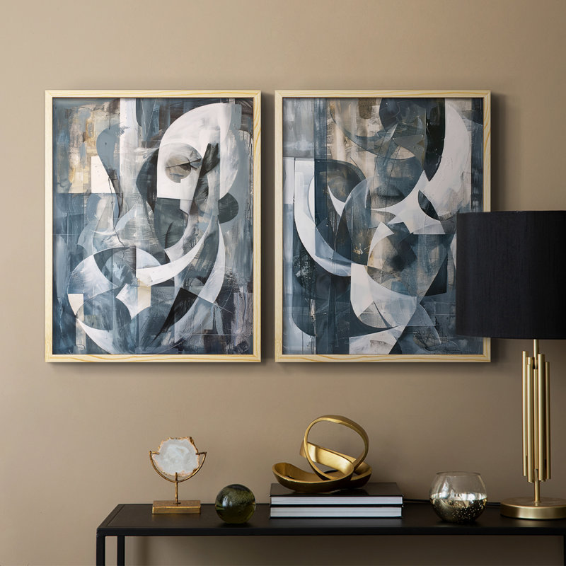 ABSTRACT Series CDLxxxi - reproduction encadrée de qualité supérieure - prête à être accrochée - aucun clou requis - aucun clou requis