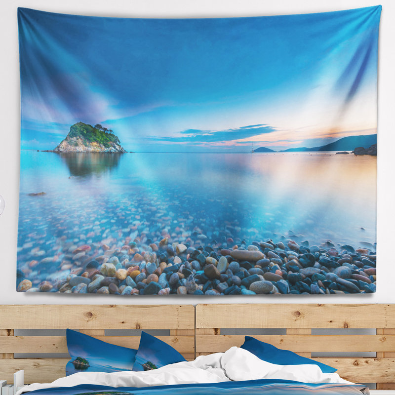 Tapisserie «Seashore Isle at Stony Coast», H 32 po x l 39 po