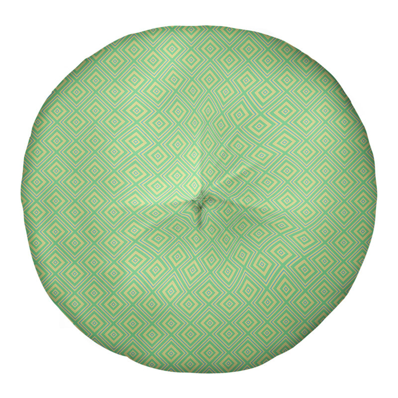 Oreiller de sol Katelyn Elizabeth, 26 po x 26 po, Vert / jaune clair