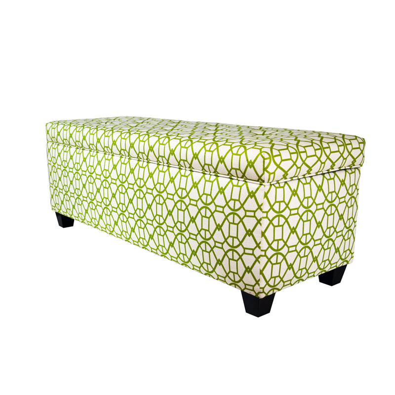 Banc de rangement pour chaussures Noblesville, Vert, Grand