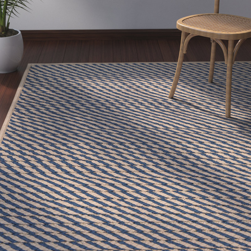 Tapis de la zone bleue en laine Mammari, Carré 10 pi