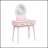 Beautiful Pink Vanity Dresser With Mirror, Stool, And Storage Drawers For Bedroom Elegance And Functionality-2096966260