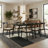 Upholstered Seat Dining Chair With Solid Wood Legs, Hollowed Back Side Chair For Dining Room/Kitchen-1234240041
