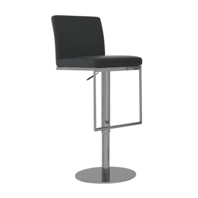 Rennerdale Swivel Upholstered and Faux Leather Adjustable Height Bar Stool