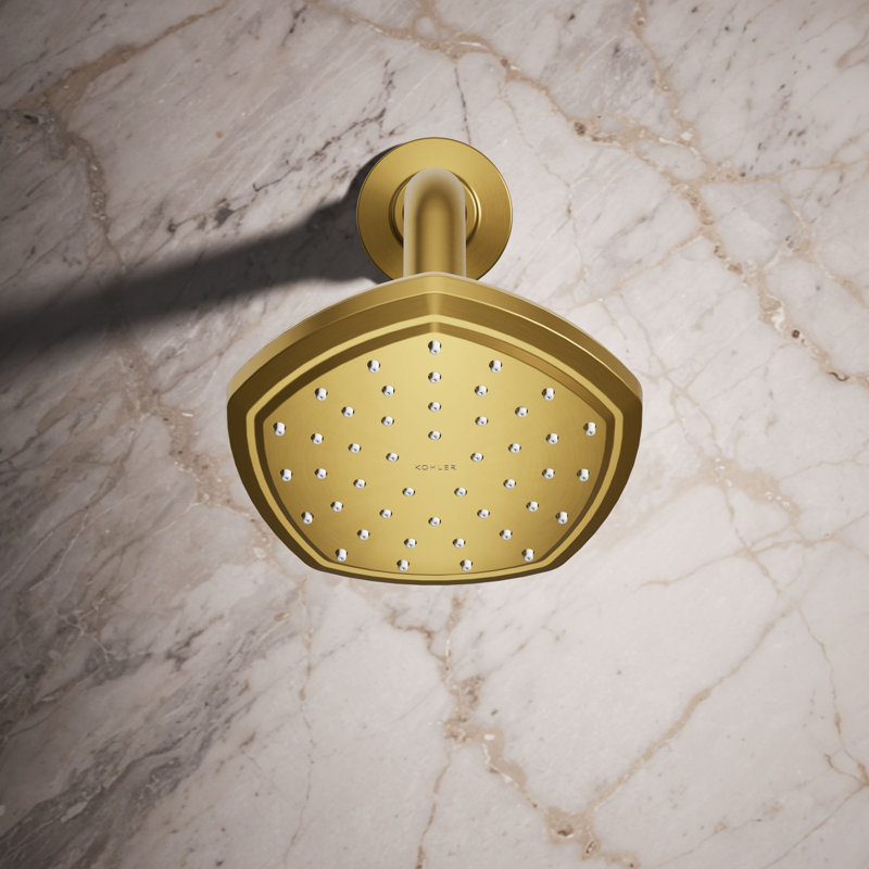 Occasion Single-Function Showerhead, Vibrant Brushed Moderne Brass