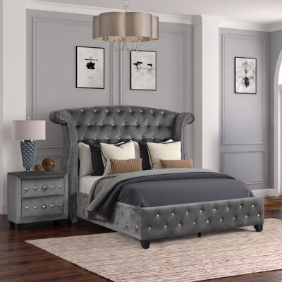 Mithil Full 2PC Bedroom Set Gray