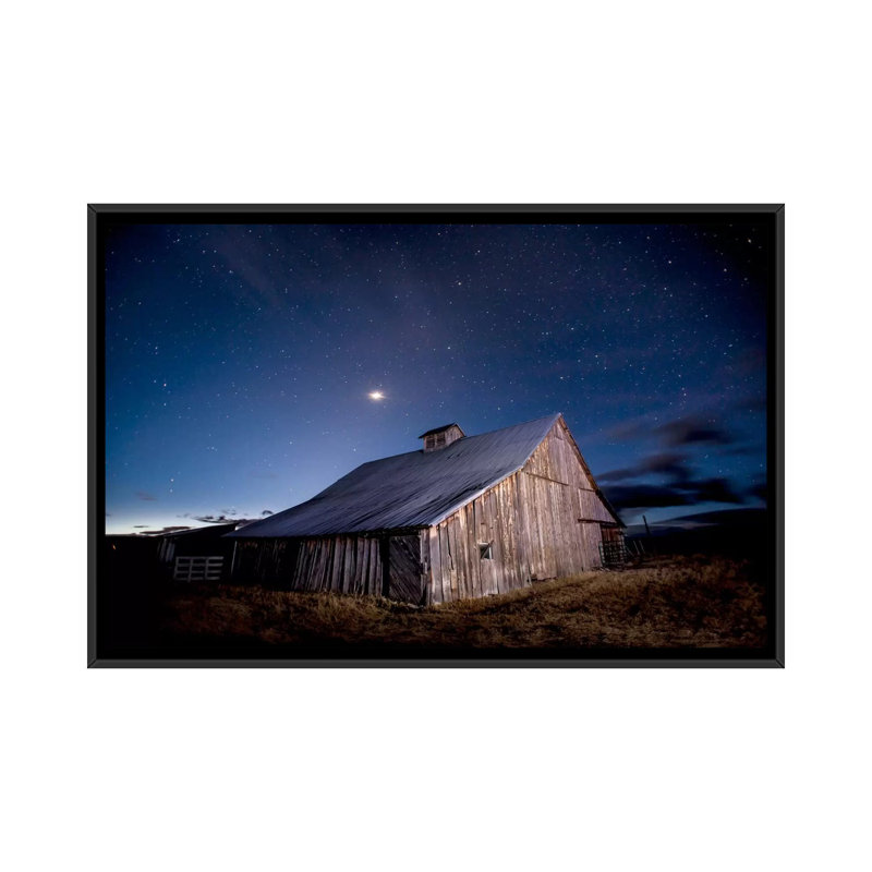 Reproduction de photo sur toile « painting grange » par dan ballard, H 32 po x l 48 po x P 1,5 po, Toile avec cadre noir