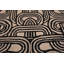Tapis moderne surdimensionné noir et blanc Art Deco