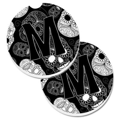 Ceramic Round 2 Piece Car Coaster Set
