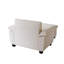 Chaise longue en chenille beige de 51 po avec rangement confortable et confortable pour la chambre à coucher-1385816532