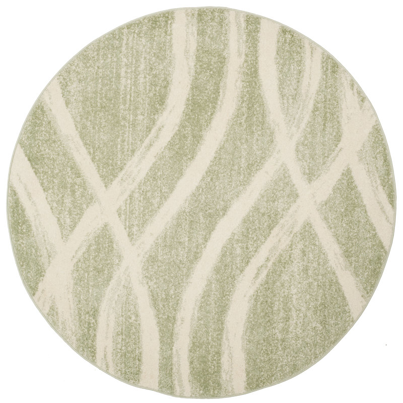 Parkinson Power Loom Rug, Round 183 cm, Green/Beige