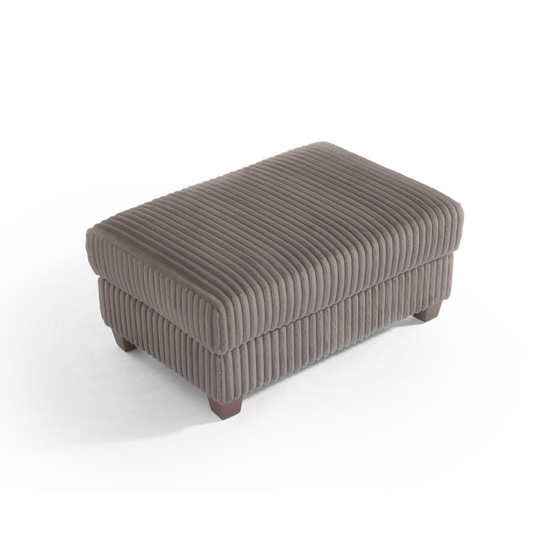 Ermia 92Cm Wide Rectangle Footstool Ottoman, Dark Camel