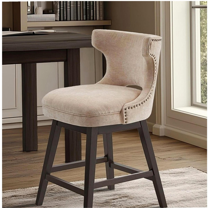 Tabouret de comptoir pivotant, Beige