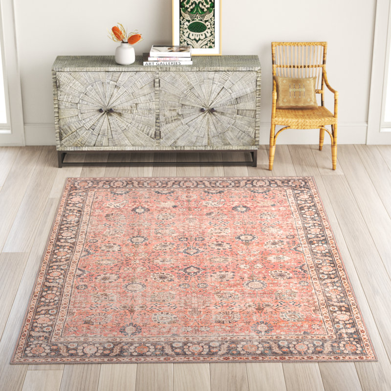 Maio Oriental Machine Woven Area Rug, Rectangle 6'7" x 9'