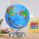 13 in Desktop Globe with Stainless Steel Stand, 720° Swivels in All Directions