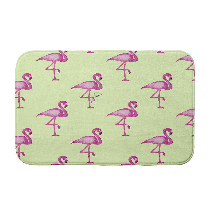 Lyndsey Non-Slip Bath Mat, 17" W x 24" L, Green
