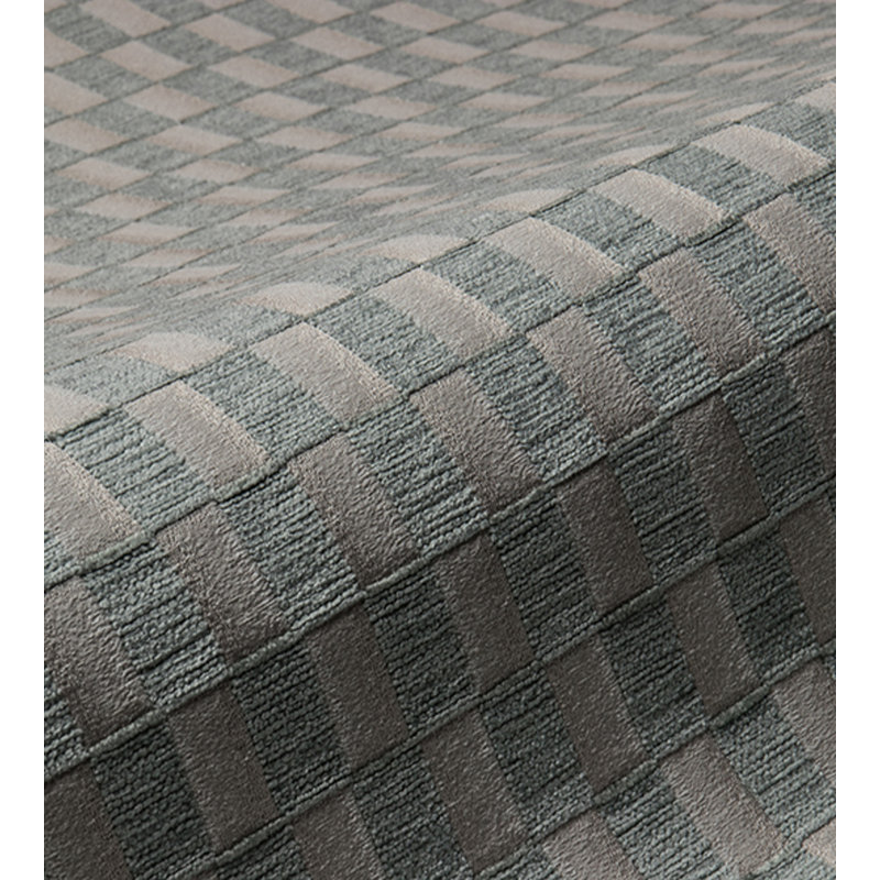 Tissu Bloom Damier, Écume de mer