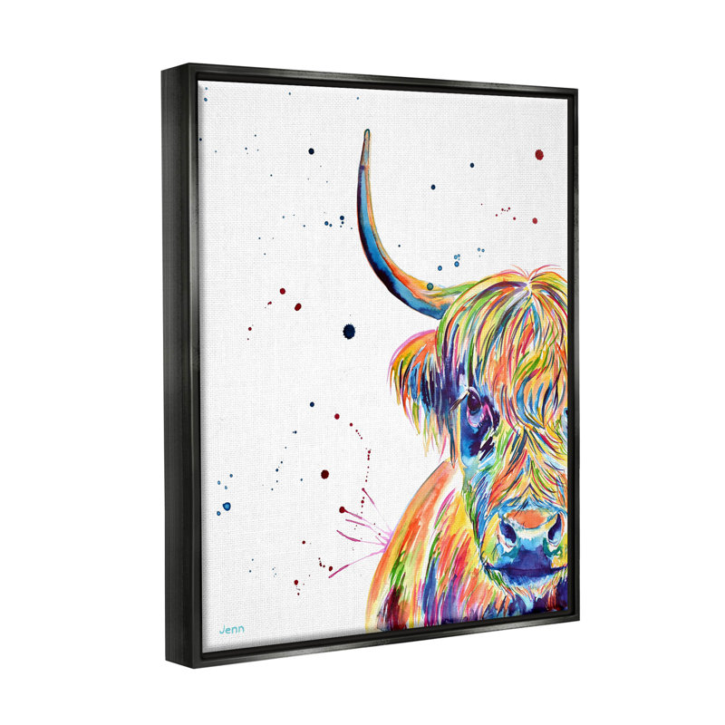 Art mural sur toile Vivant, Cadre flottant noir de jais, H 21 po x l 17 po x P 1,7 po
