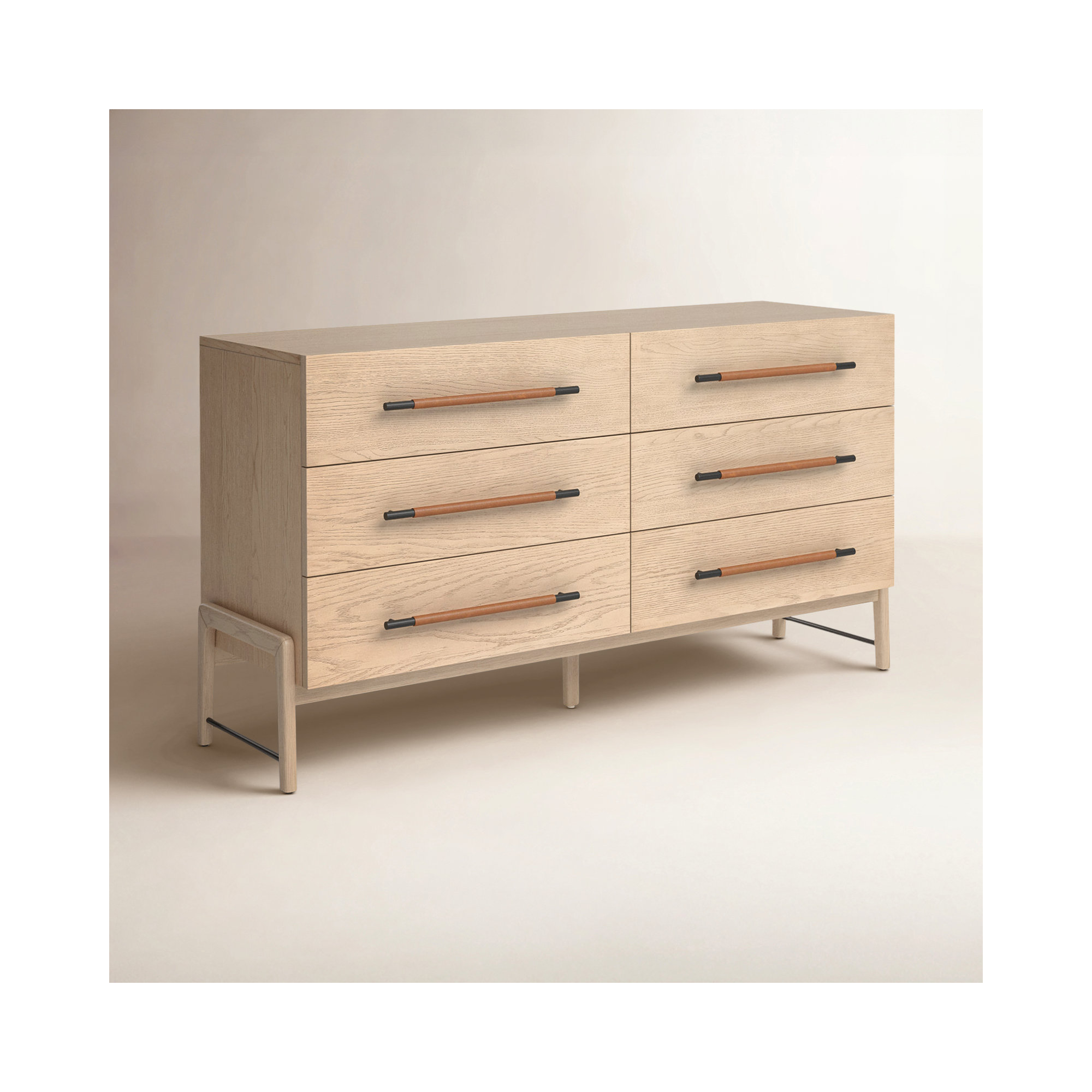 Karsten 6 - Drawer Double Dresser, Yucca Oak
