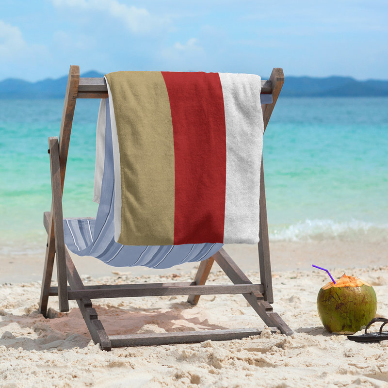 Cotton Blend Beach Towel, Red