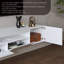 Meuble télé moderne flottant à DEL avec téléviseurs de 80 po ou moins, console multimédia ultrabrillante avec rangement pour le salon-607350285