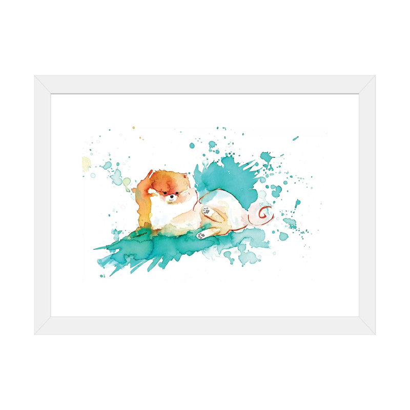 Pomi - reproduction d'art, Blanc, H 24 po x l 32 po x P 1 po, Papier encadré blanc