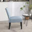 English Letter Print Fabric Armless Contemporary Accent Chair-413214983