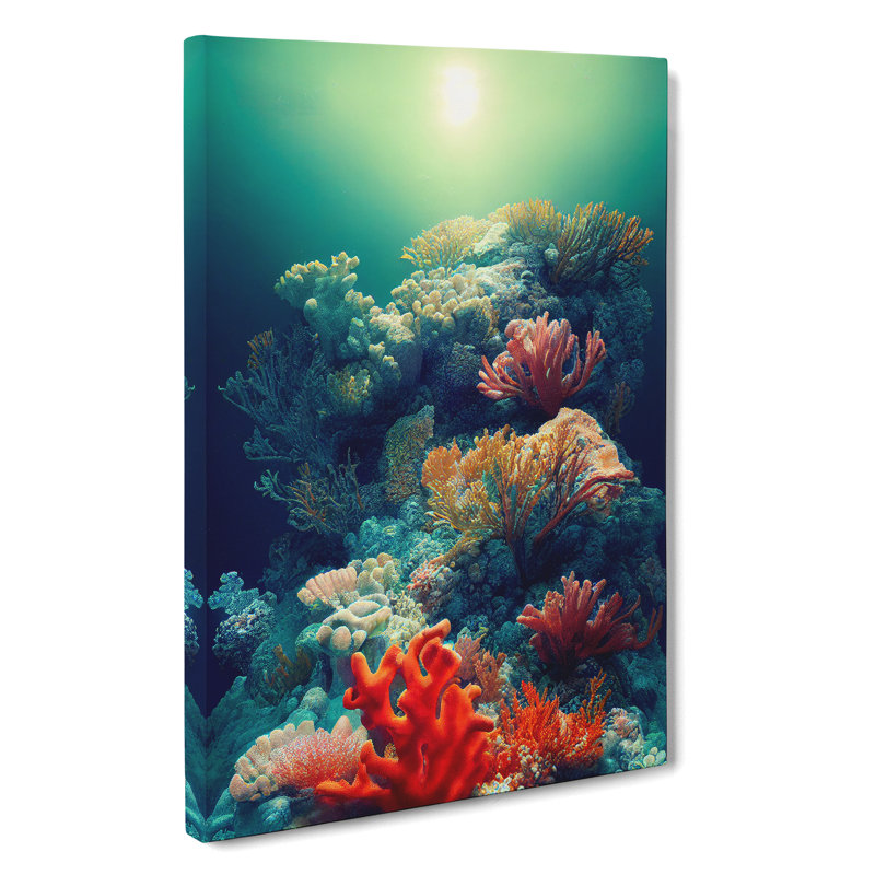 XC1022-3897X Sensational Coral Reef - Wrapped Canvas Print, 76cm W x 50cm W x 3cm D