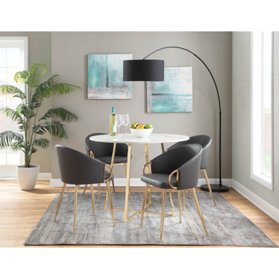 Josie 19.25'' H Faux Leather Upholstered Armchair