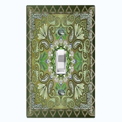 Patterned 1 - Gang Toggle Light Switch Standard Wall Plate