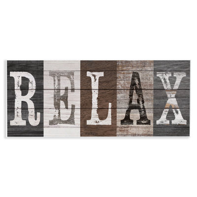 «Rustic Bathroom Relax Letters», plaque murale par Susan Arnot