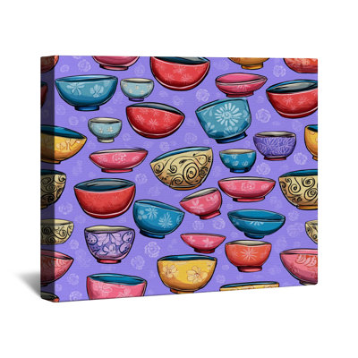 Bowls Canvas Gallery Wrap - Kitchenware Wall Decor in Many Sizes