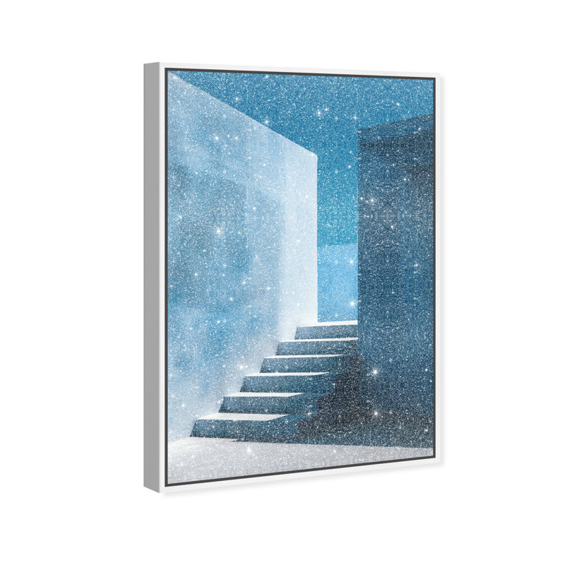 Deep Ocean Walls II Print by Oliver Gal, 46"H x 31"W, White Floater Frame