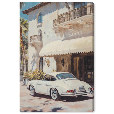 Light Palm Hotel Canvas Print Glam Art Prints by Art Remedy