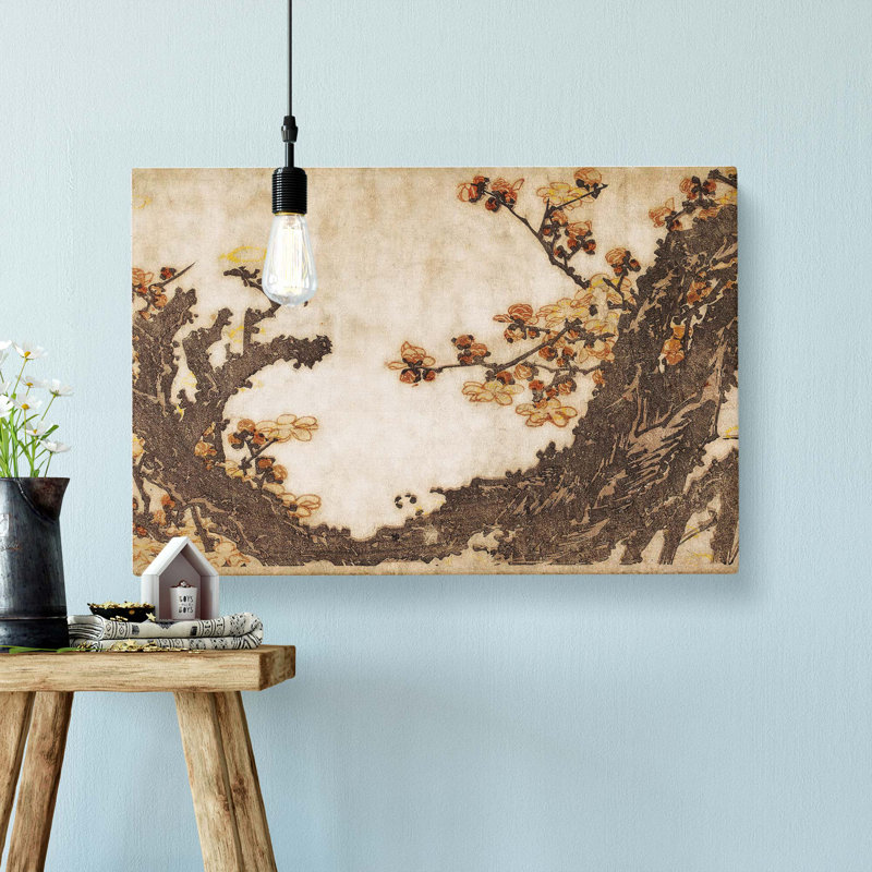 Ancient Plum Tree by Katsushika Hokusai - Wrapped Canvas Painting, 40cm H x 60cm W x 3cm D